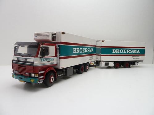 Scania 143  '' Broersma Stroobos  ''  WSI, Hobby en Vrije tijd, Modelauto's | 1:50, Zo goed als nieuw, Bus of Vrachtwagen, Wsi