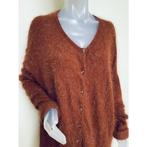 American Vintage roest bruin angora mix vest - TU, Kleding | Dames, Verzenden, Zo goed als nieuw, Maat 38/40 (M), Bruin