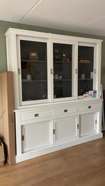 Witte buffetkast met schuifdeuren, Ophalen, Gebruikt, 200 cm of meer, Met lade(s)