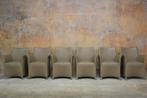 Als Nieuw! 6 verrijdbare Bert Plantagie Amie design stoelen