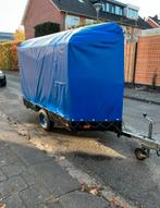 Huifaanhanger met blauw zeil huif aanhanger aanhangwagen, Ophalen, Gebruikt