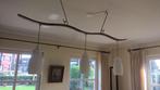 hanglamp Albast met oud bruin geroest ijzeren stang, Ophalen, Minder dan 50 cm