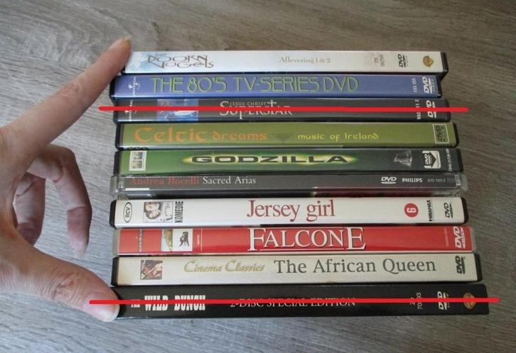 10 dvd's uitzoeken stapel falcone celtic bocelli jersey film, Cd's en Dvd's, Dvd's | Overige Dvd's, Gebruikt, Ophalen of Verzenden