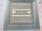 Borduurpatroon  Baby merklapje   nr 2008, Hobby en Vrije tijd, Borduren en Borduurmachines, Verzenden, Nieuw, Handborduren, Patroon