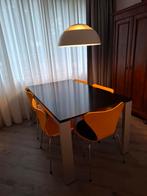 Arco Graphic eettafel hout / RVS, Ophalen, 50 tot 100 cm, Zo goed als nieuw, Vijf personen of meer