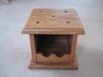 Mooie eiken stoof hoog 21 cm in het vierkant 23 cm ., Antiek en Kunst, Ophalen of Verzenden