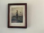 Antiek lijstje met oude foto, Antiek en Kunst, Kunst | Schilderijen | Klassiek, Ophalen of Verzenden