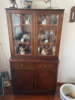 Vitrinekast kersenhout, Ophalen, 50 tot 100 cm, Zo goed als nieuw, Kersenhout