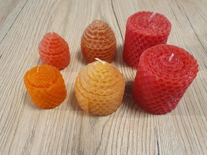 6 Stuks Natuurlijke Honingraatvormige Bijenwas Kaarsen, Huis en Inrichting, Woonaccessoires | Kandelaars en Kaarsen, Nieuw, Kaars