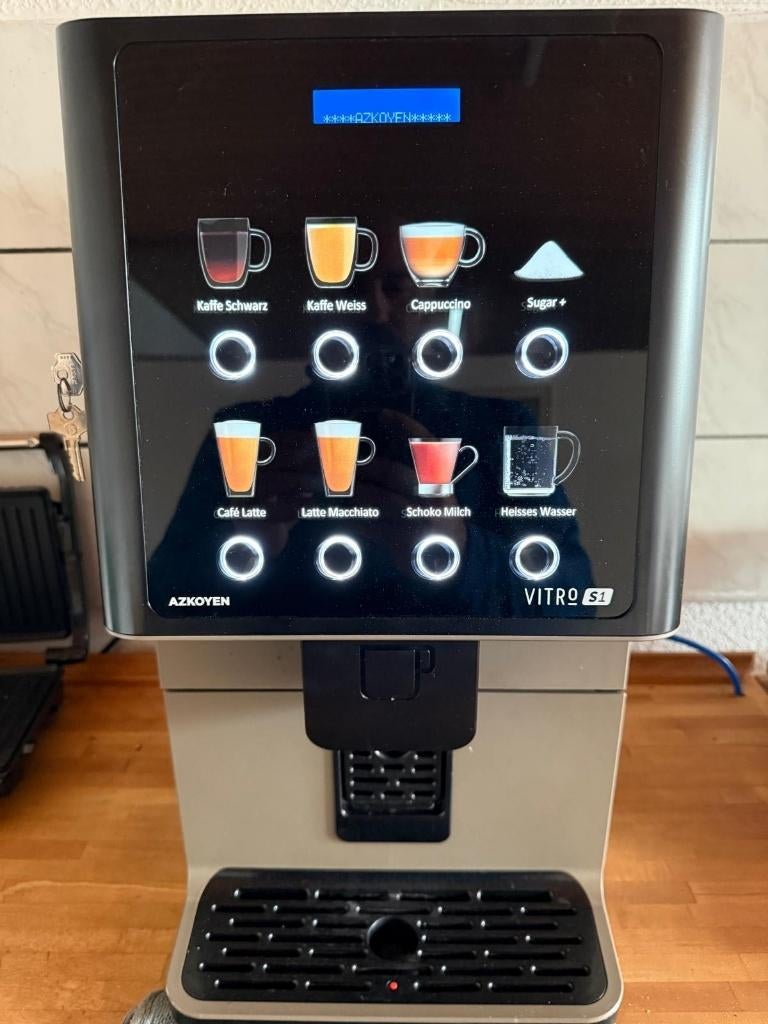 Professionele Koffieautomaat Azkoyen Vitro S5, Witgoed en Apparatuur, Koffiezetapparaten, Ophalen, Afneembaar waterreservoir, Overige typen