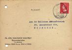 Fa. Jos. van Eijck van Pelt, Tilburg - 10.1947 - plikart, Ophalen of Verzenden, Briefkaart