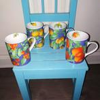 Bekers met mooi fruitdesign 4 stuks Gallery by inhesion, Huis en Inrichting, Keuken | Servies, Ophalen, Glas of Glazen, Gebruikt
