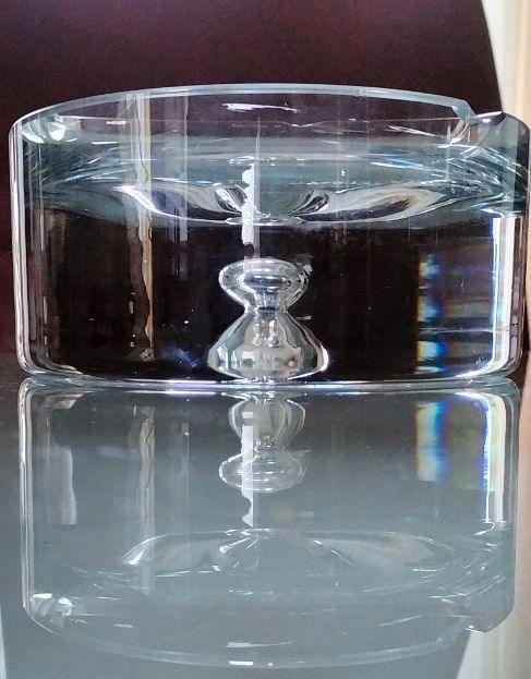 krosno supermooie grote heldere asbak met druppel erin, Antiek en Kunst, Antiek | Glas en Kristal, Ophalen