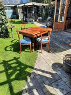 Antieke Eethoek met 4 stoelen, Ophalen of Verzenden