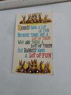RABBITS HAVE A LOT OF FUN. 1978, Verzamelen, Ansichtkaarten | Themakaarten, Ophalen of Verzenden, Voor 1920, Sterren en Beroemdheden