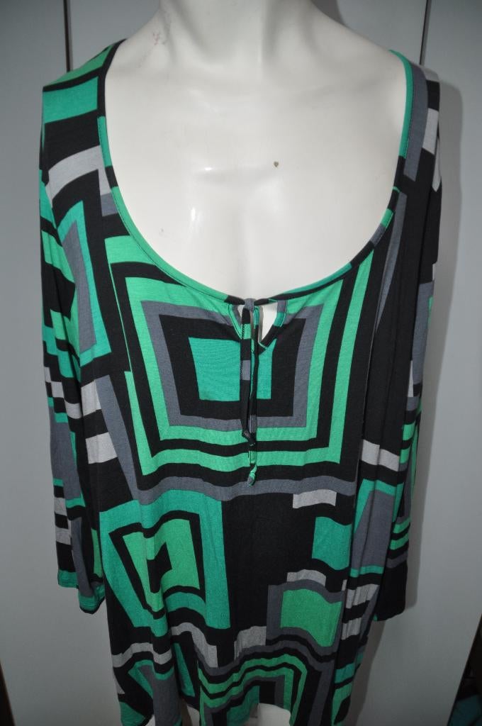 JKL72 Shirt groen grijs Zwart Tinten XXXL 52 / 54, Ophalen of Verzenden, Zo goed als nieuw, Zwart, Shirt of Top