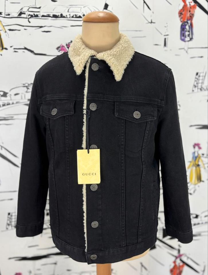 Gucci denim herfst en winterjas maat 8 NIEUW, Kinderen en Baby's, Kinderkleding | Maat 134, Nieuw, Jongen of Meisje, Jas, Verzenden