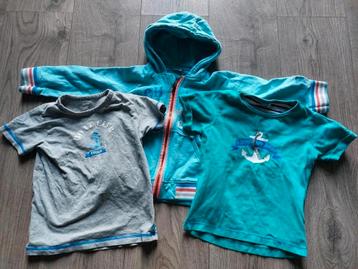 Lief! Sweatvestje + 2 Shirtjes (Maat 98) beschikbaar voor biedingen