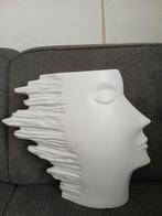 Abstracte witte vaas hoofd abstract wit beeld, Ophalen