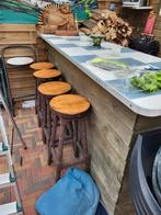 bar met vier barkrukken, Tuin en Terras, Tuinstoelen, Ophalen of Verzenden, Gebruikt