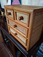 rotan webbing kastje met 4 lades, Huis en Inrichting, Minder dan 50 cm, Ophalen of Verzenden, Zo goed als nieuw, Minder dan 100 cm