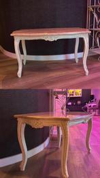 Brocante salontafel met marmer blad, Ophalen