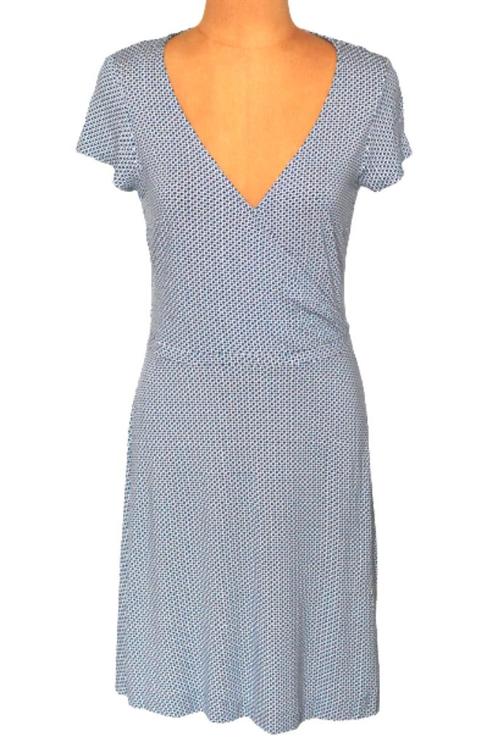 Caroll jurkje, jurk, wit/blauw, Mt. 40 / M, Kleding | Dames, Jurken, Zo goed als nieuw, Maat 38/40 (M), Blauw, Boven de knie, Verzenden