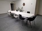 Twee kantine tafels met 8 stoelen., Ophalen, 200 cm of meer, 50 tot 100 cm, Zo goed als nieuw