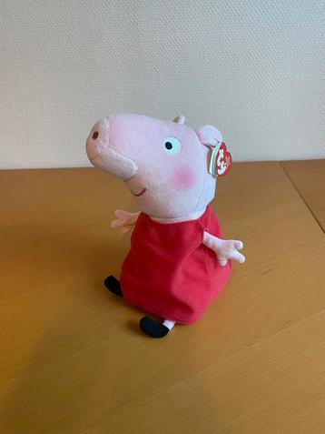 Ty knuffel beanbag van Peppa Pig met kaartje beschikbaar voor biedingen