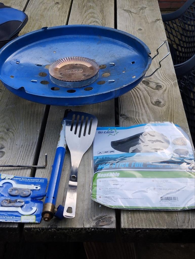 Cadac Skottelbraai met gasbus en tas, Caravans en Kamperen, Kampeeraccessoires, Ophalen, Gebruikt
