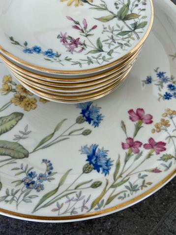 Puntgave vintage gebaksstel veldbloemen Wiesengrund beschikbaar voor biedingen