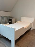 Wit peuterbed met matras, Kinderen en Baby's, 70 tot 85 cm, Zo goed als nieuw, Matras, 140 tot 160 cm