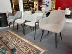 4x stoel - 4x eetkamerstoel boucle - set van 4 stoelen, Ophalen, Nieuw, Stof, Vier