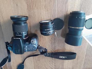 Spiegelreflexcamera Sony  met lenzen beschikbaar voor biedingen