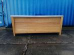 Mobiele Buitenkeuken eiken Bartafel/BBQ tafel+zinkblad, Tuin en Terras, Ophalen, Gebruikt, Houtskool
