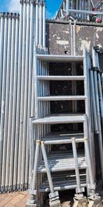 Te koop aluminium smal steiger 10.20 werkhoogte Zelfborgende, Doe-het-zelf en Verbouw, Gebruikt, Ophalen of Verzenden, Rolsteiger of Kamersteiger