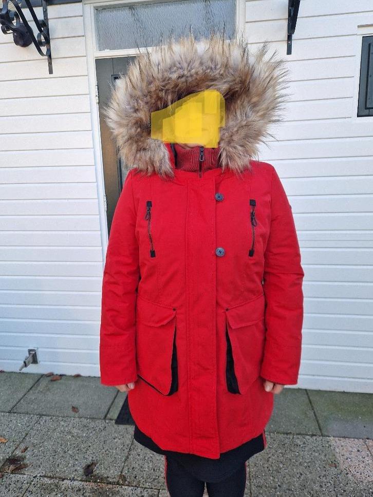 NIEUWE Bonita winter jas en afritsbare capuchon + brocante., Kleding | Dames, Jassen | Winter, Nieuw, Maat 38/40 (M), Rood, Ophalen of Verzenden