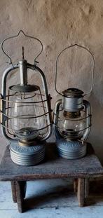 set (2)oude franse stormlampen sif 500 en Royalux, Antiek en Kunst, Ophalen of Verzenden