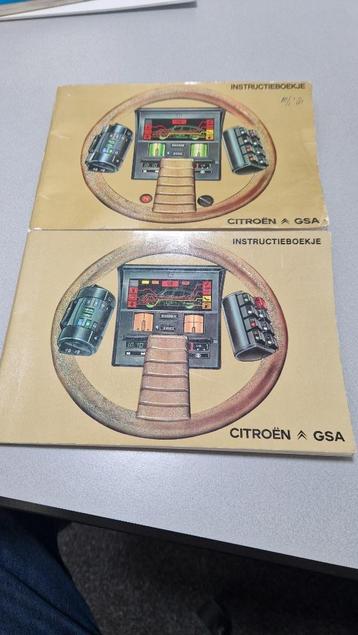 Instructie boekjes Citroen GSA beschikbaar voor biedingen