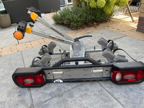 Spinder Falcon Elite kantelbare fietsendrager voor 2 fietsen, Auto diversen, Fietsendragers, Gebruikt, Trekhaakdrager, 2 fietsen