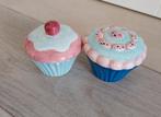 I.g.s. Leuke aardewerk Cupcake Stenen Bakjes - Set van 2, Schaal, Rond, Ophalen of Verzenden, Zo goed als nieuw
