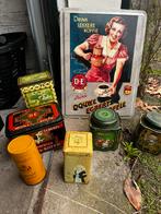 Zeldzame Douwe Egberts, Droste & Verkade Blikken, Ophalen of Verzenden, Gebruikt, Reclamebord