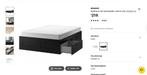 Ikea Bed Brimnes, black 160x200, Ophalen, Gebruikt, Zwart, Tweepersoons