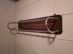 Vintage Wandkapstok met Hoedenplank, Ophalen, Gebruikt, Hout, Wandkapstok