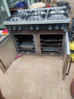 6 pits gasoven met warmhoud kast en oven, Ophalen, Gebruikt, 60 cm of meer, Vrijstaand