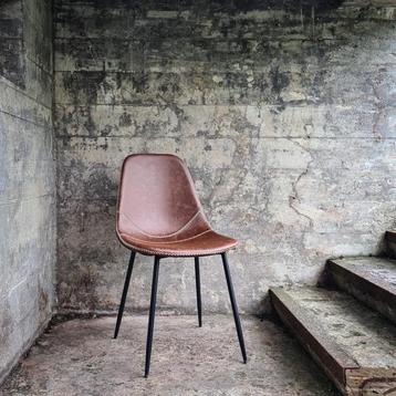Retro Vintage leren horeca stoelen eetkamerstoelen beschikbaar voor biedingen