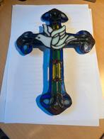 Kruis glas in lood, Doe-het-zelf en Verbouw, Glas en Ramen, Minder dan 80 cm, Overige typen, Ophalen of Verzenden, Zo goed als nieuw