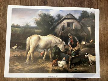 Prent/poster Feeding time by W.Hunt beschikbaar voor biedingen