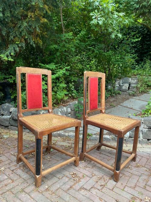 2 art nouveau stoelen, Antiek en Kunst, Antiek | Meubels | Stoelen en Banken, Ophalen