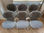 6x Zuiver OMG grijs, Huis en Inrichting, Stoelen, Ophalen, Gebruikt, Metaal, Grijs